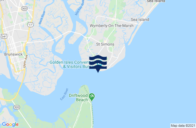 St.simons Island, United States tide chart map