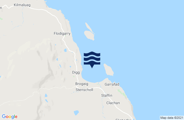 Staffin Bay, United Kingdom tide times map