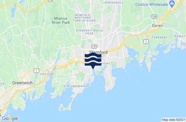 Stamford, United States tide chart map
