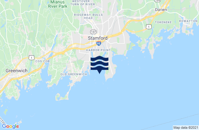 Stamford Harbor, United States tide chart map