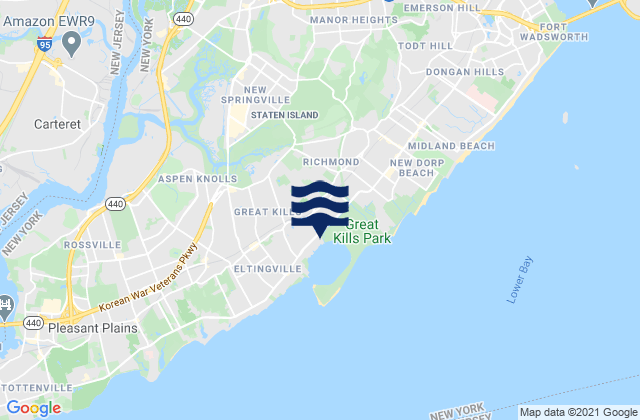 Staten Island, United States tide chart map