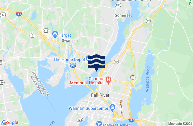 Steep Brook Taunton River, United States tide chart map