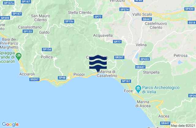 Stella Cilento, Italy tide times map