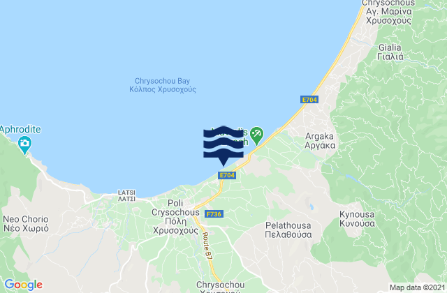 Steni, Cyprus tide times map