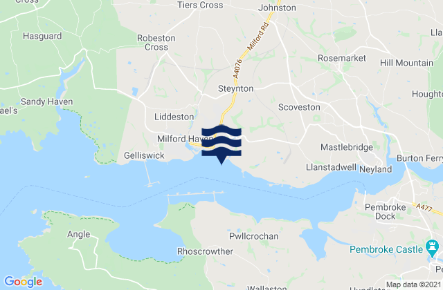 Steynton, United Kingdom tide times map