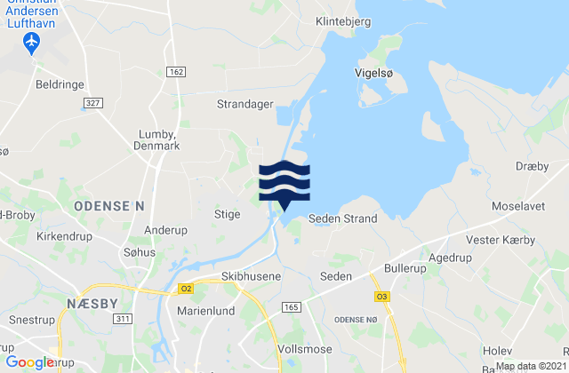 Stige, Denmark tide times map