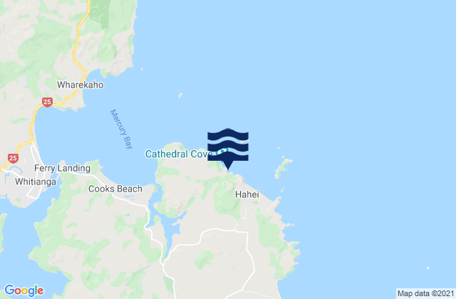 Stingray Bay, New Zealand tide times map