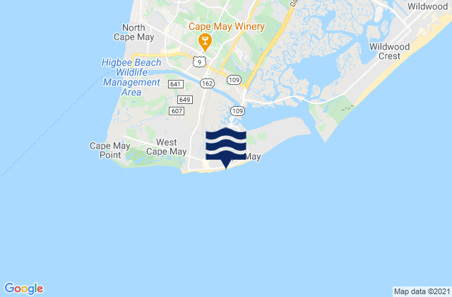 Stockton Avenue, United States tide chart map