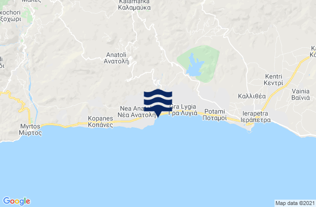 Stomio (Crete), Greece tide times map