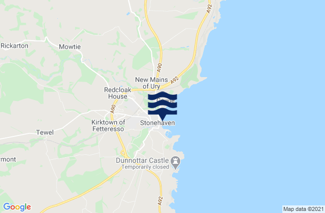 Stonehaven, United Kingdom tide times map