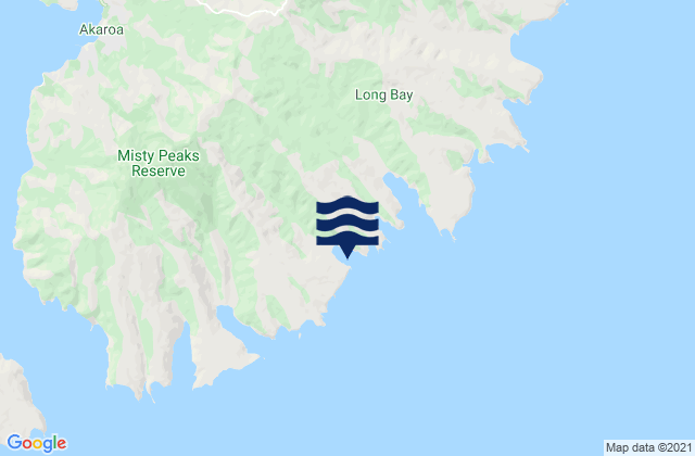 Stony Bay, New Zealand tide times map