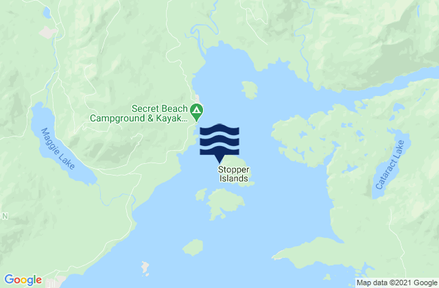 Stopper Islands, Canada tide times map