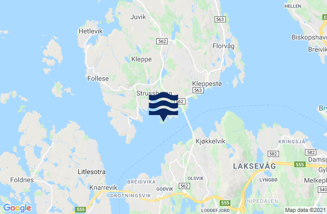 Storebuneset, Norway tide times map