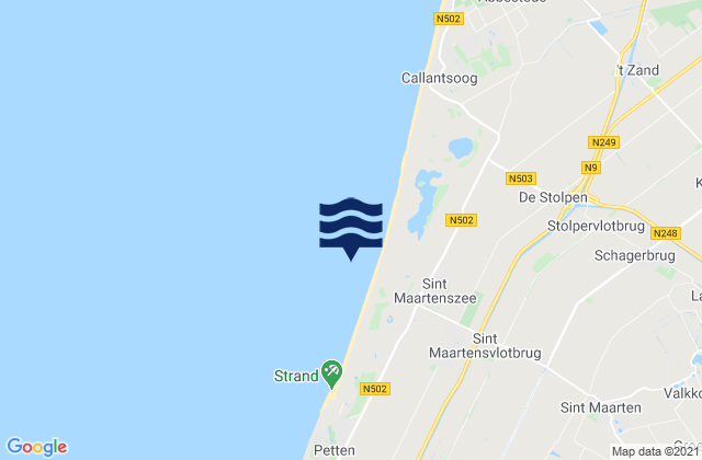 Strandslag Sint Maartenszee, Netherlands tide times map