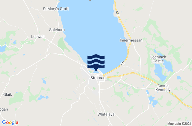 Stranraer, United Kingdom tide times map