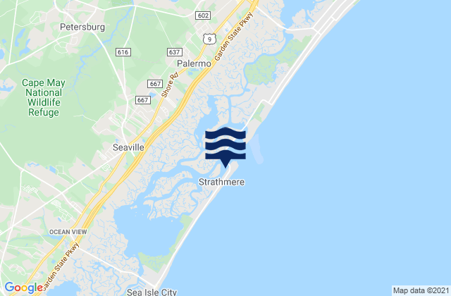 Strathmere (Strathmere Bay), United States tide chart map
