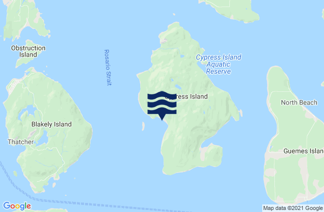 Strawberry Bay Cypress Island, United States tide chart map