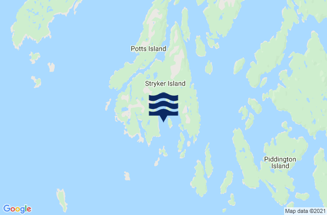 Stryker Island, Canada tide times map