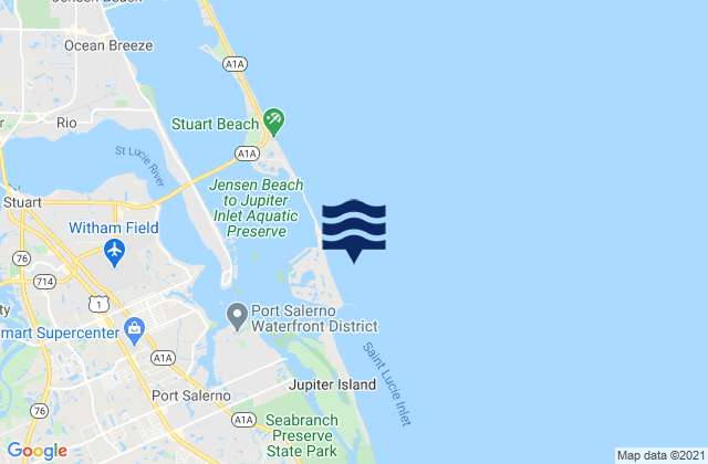 Stuart Beach, United States tide chart map