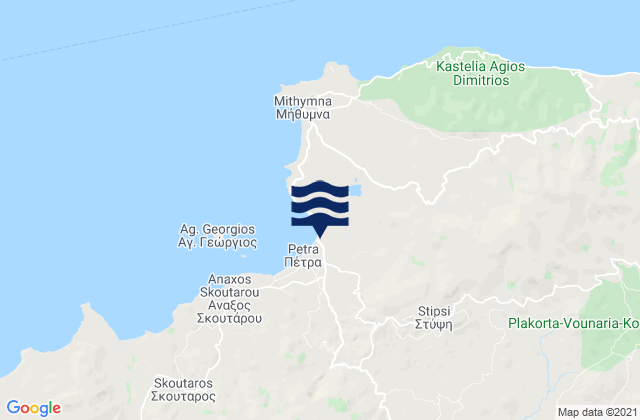 Stypsi, Greece tide times map