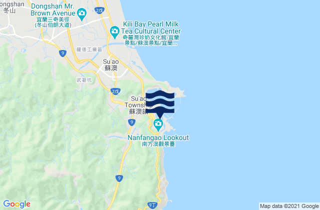 Su-ao Kang, Taiwan tide times map