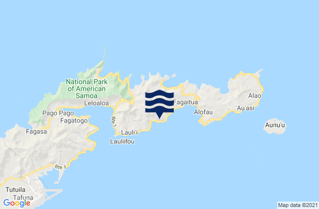 Sua County, American Samoa tide times map
