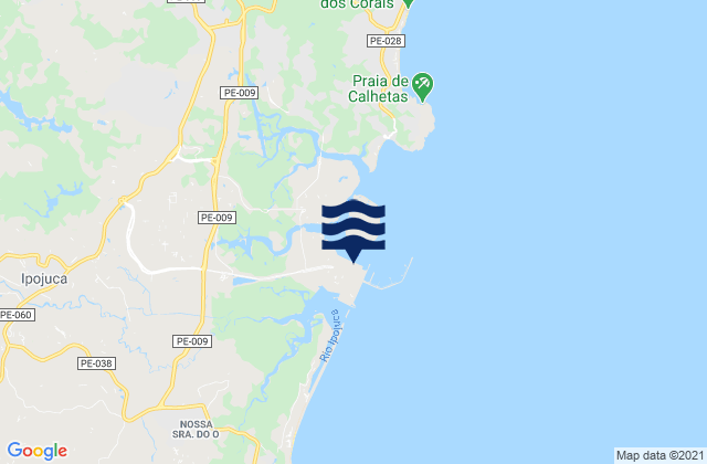 Suape Port, Brazil tide times map