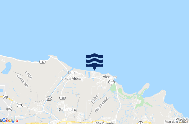 Suarez, Puerto Rico tide times map