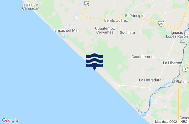 Suchiate, Mexico tide times map