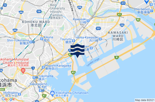 Suehiro (Turumi), Japan tide times map