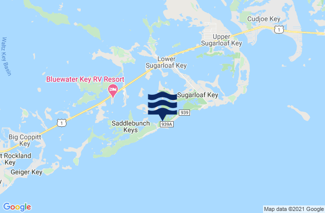Sugarloaf Beach, United States tide chart map