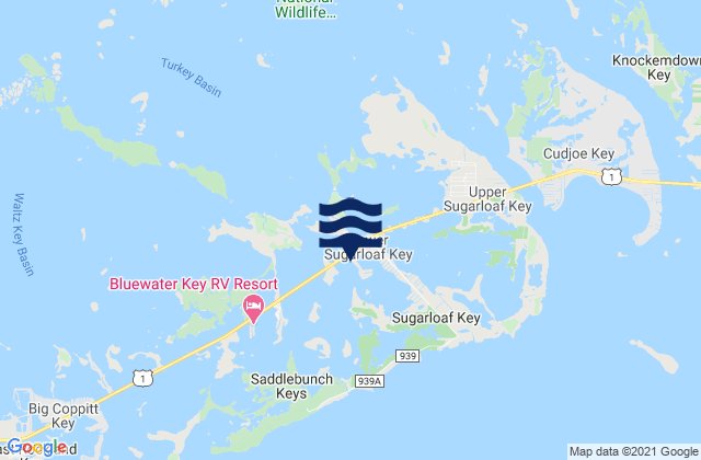 Sugarloaf Shores North, United States tide chart map