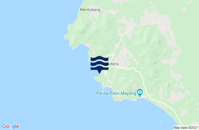 Sukadana, Indonesia tide times map