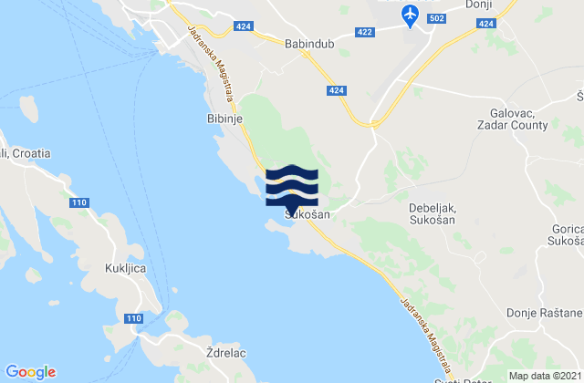 Sukosan, Croatia tide times map