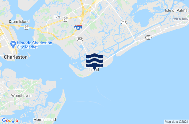 Sullivans Island, United States tide chart map