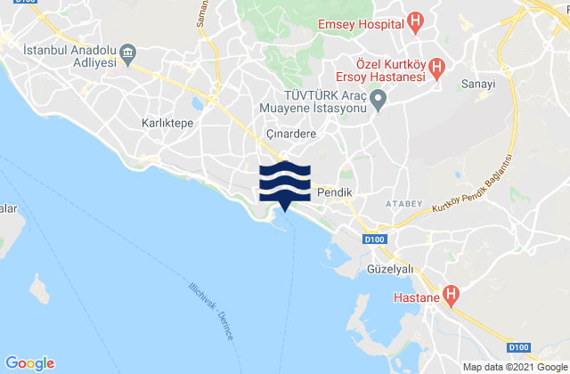 Sultanbeyli, Turkey tide times map