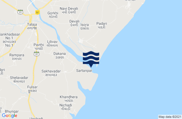 Sultanpur, India tide times map