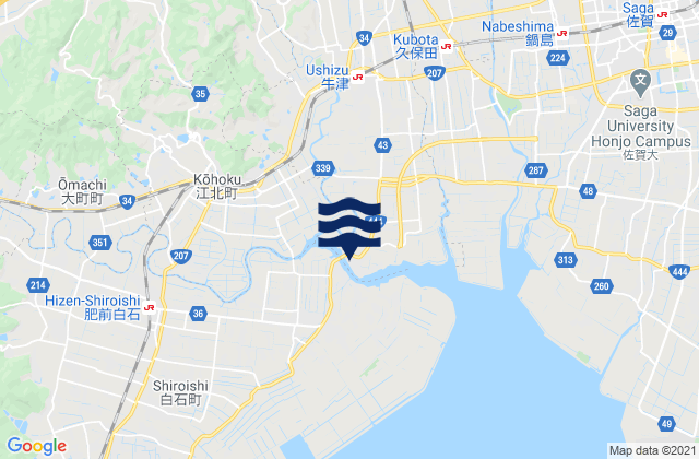 Suminoe, Japan tide times map