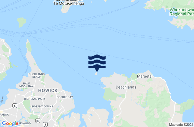 Sunkist Bay, New Zealand tide times map