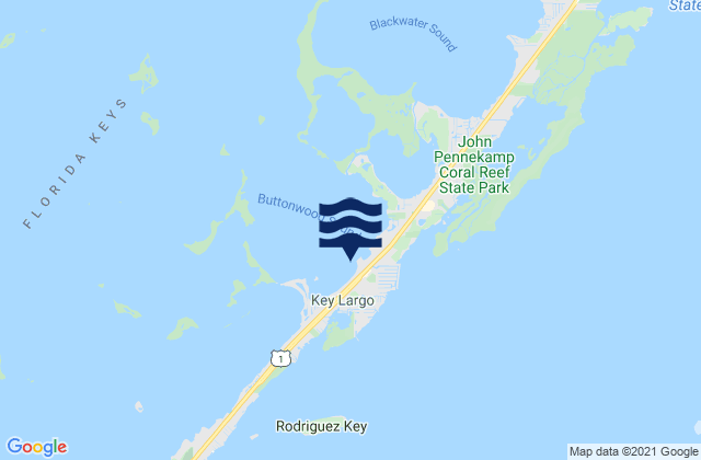 Sunset Cove Key Largo Buttonwood Sound, United States tide chart map