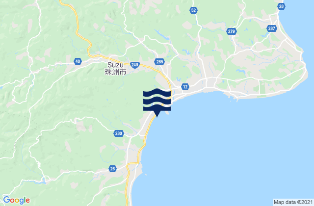 Suzu Shi, Japan tide times map