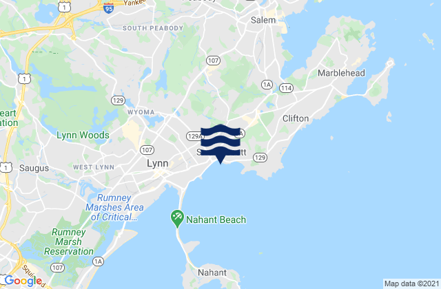 Swampscott, United States tide chart map