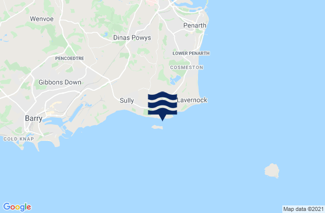 Swanbridge Bay, United Kingdom tide times map