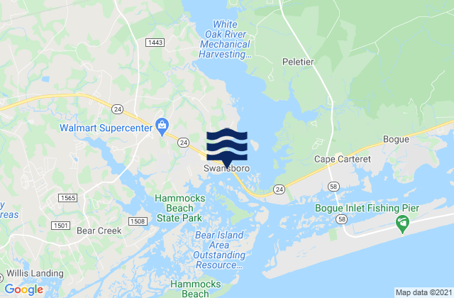 Swansboro, United States tide chart map