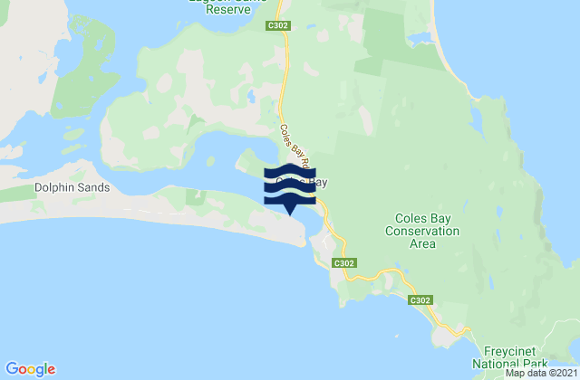 Swanwick Bay, Australia tide times map