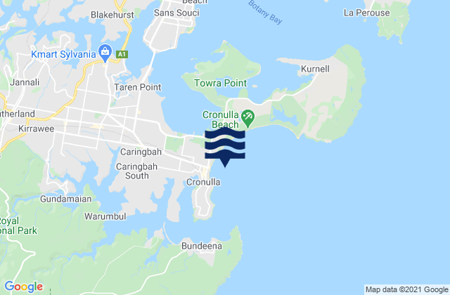 Sydney (Cronulla), Australia tide times map