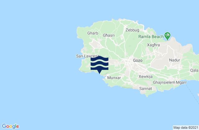 Ta' Kercem, Malta tide times map