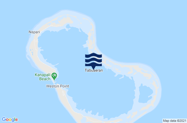 Tabuaeran (Fanning) Island, Line Islands (2), Kiribati tide times map