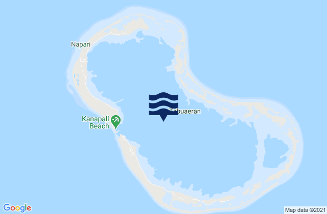 Tabuaeran, Kiribati tide times map