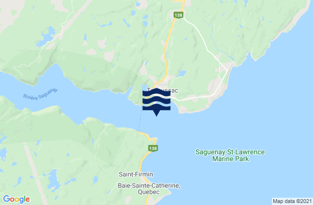 Tadoussac (Saguenay River), Canada tide times map